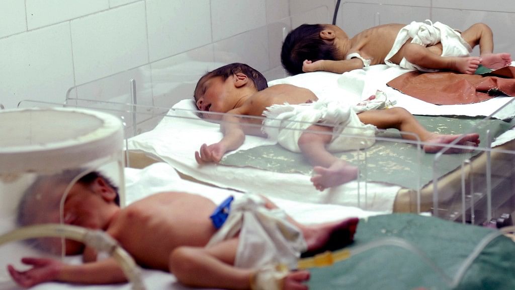 A file photo of babies lying in the Intensive Care Unit of a children’s hospital in Hyderabad. Image used for representational purposes.