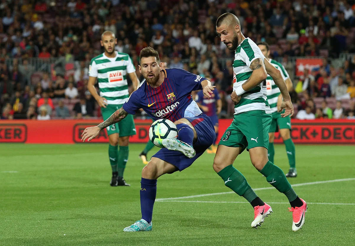 Lionel Messi in action. 
