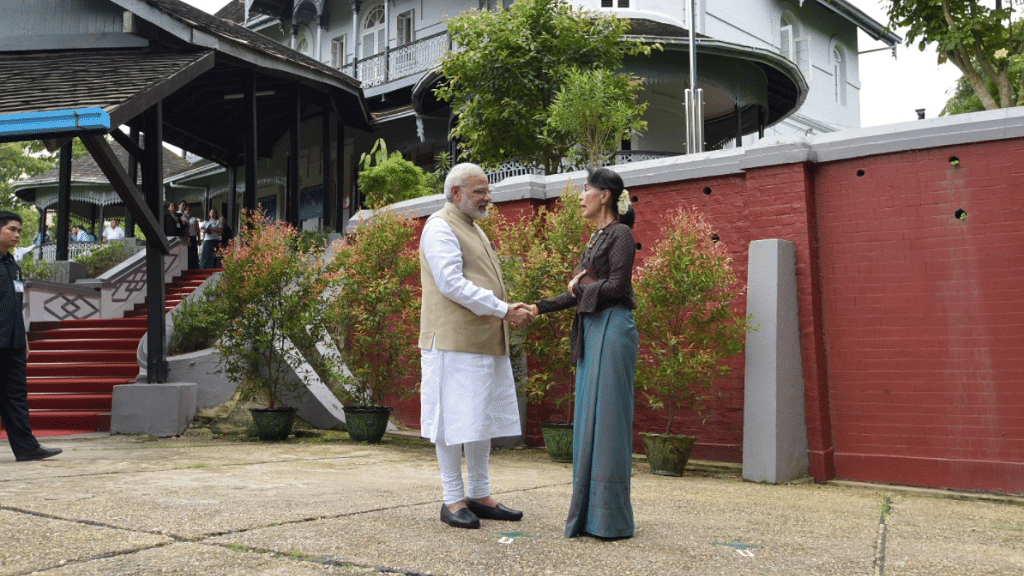 Prime Minister Modi and Myanmar State Counsellor Aung San Suu Kyi.