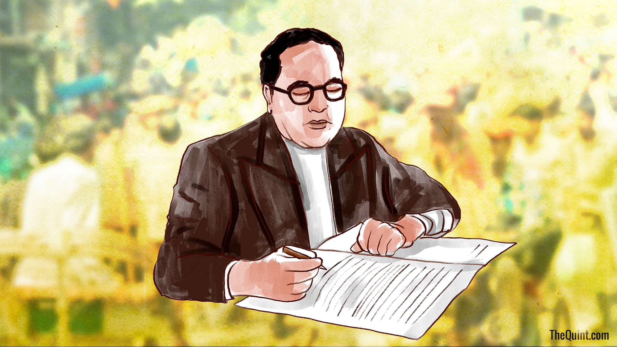 How to draw Dr BR Ambedkar step by step - YouTube
