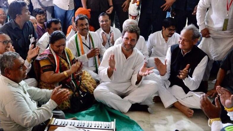Congress leader Rahul Gandhi at Sant Kabir Mandir in Dahod.