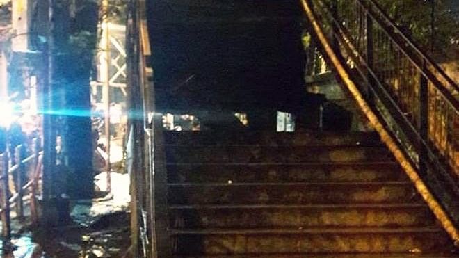 A foot-over-bridge in Charni road station collapsed on Saturday.