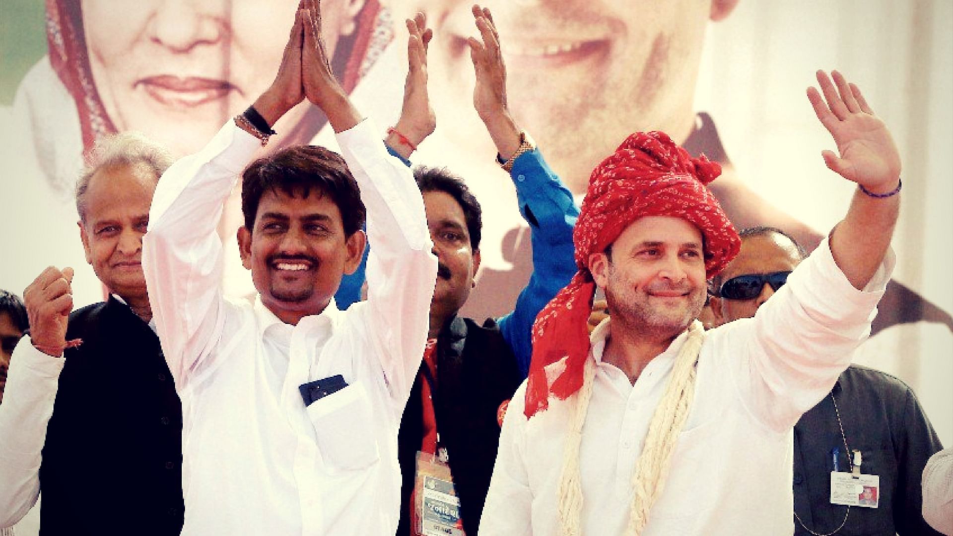 File photo of OBC leader Alpesh Thakor with Congress president-elect Rahul Gandhi.