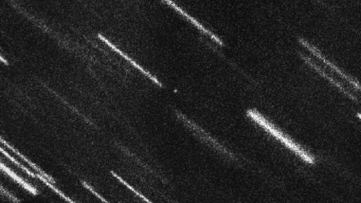 This image released by the European Southern Observatory on 10 August, 2017 shows near Earth asteroid 2012 TC4, the dot at center.