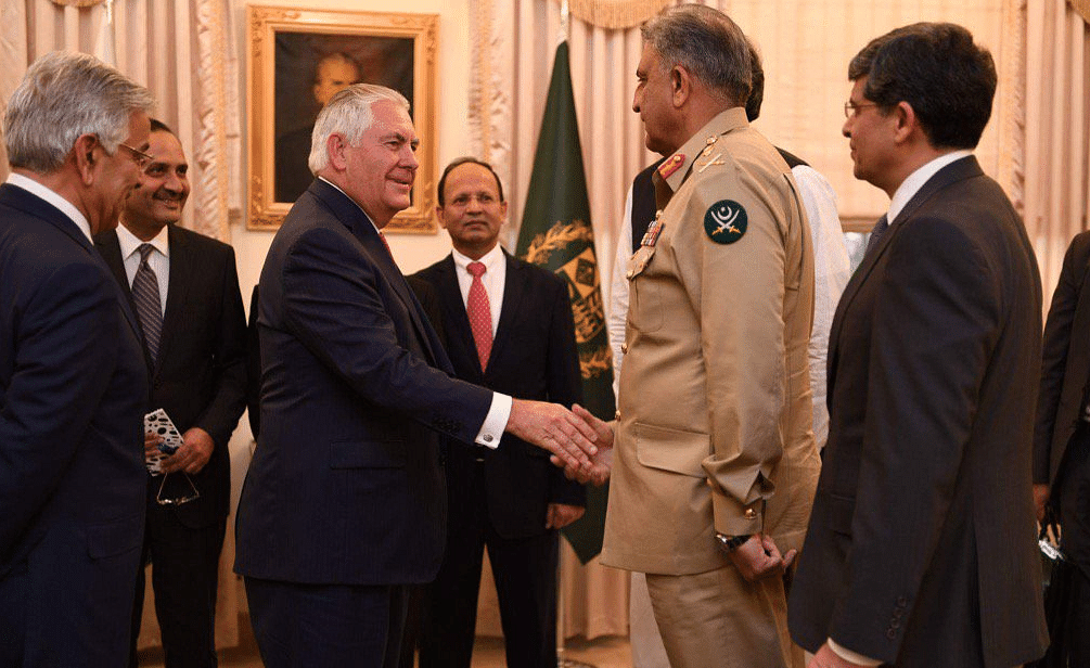 Tillerson met Pakistani Prime Minister and other top leaders on 24 October.