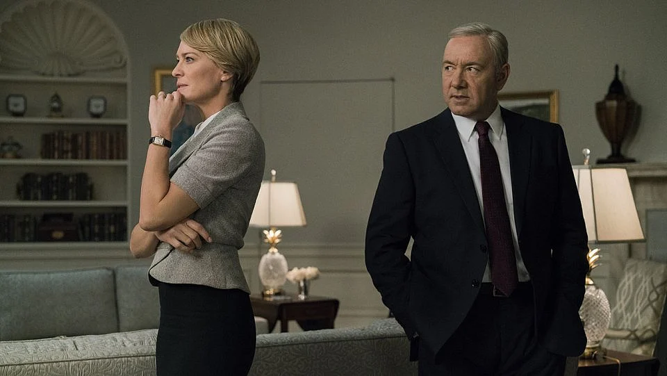 Robin Wright and Kevin Spacey in <i>House of Cards.</i>