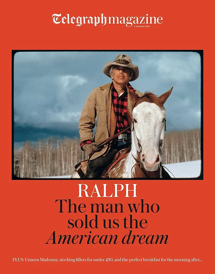Ralph Lauren featuring in <a href="https://www.facebook.com/TELEGRAPH.CO.UK/">The Telegraph</a><a href="http://rlauren.co/telegraphuk"> magazine </a>