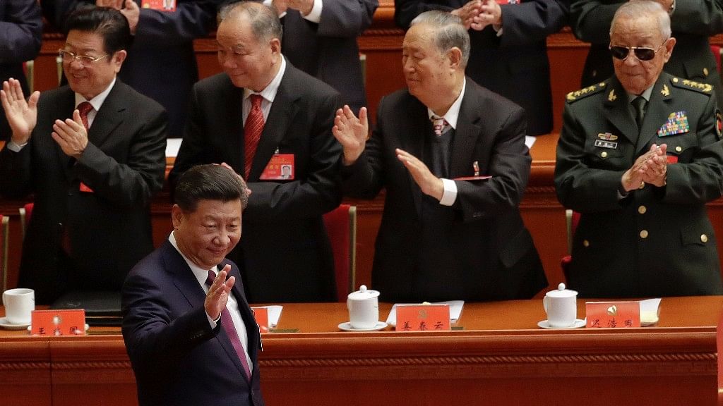 Chinese President Xi Jinping arrives for the opening of the 19th National Congress of the Communist Party of China at the Great Hall of the People in Beijing.