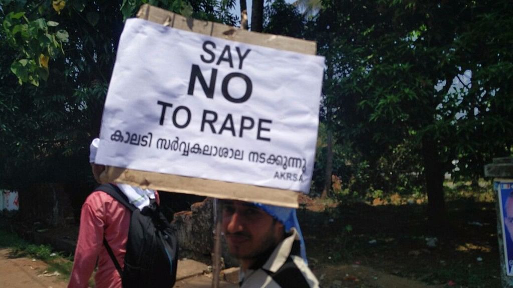 People protesting in an anti-rape campaign.&nbsp;