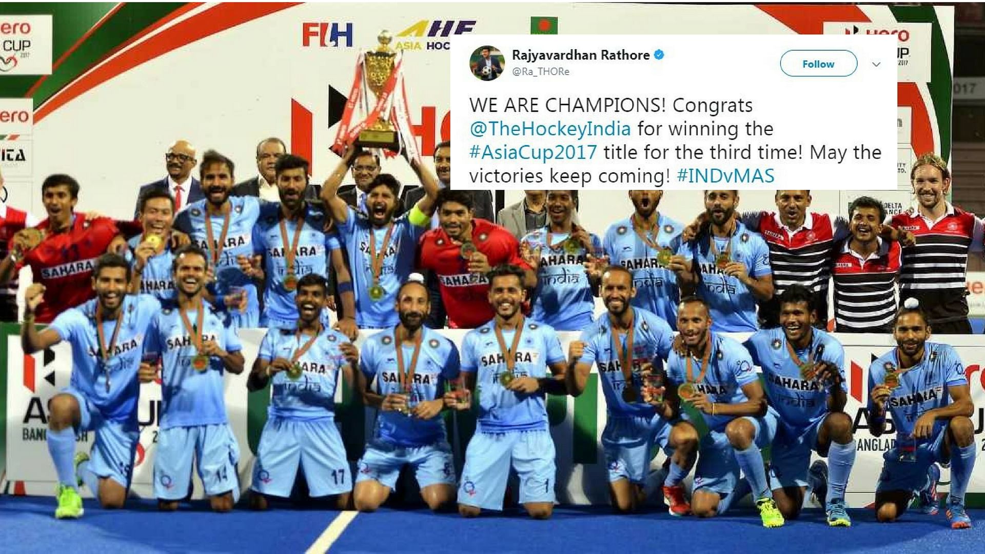 India beat Malaysia 2-1 to win their third Asia Cup title.&nbsp;