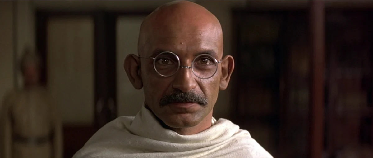 Ben Kingsley in and as <i>Gandhi.</i>