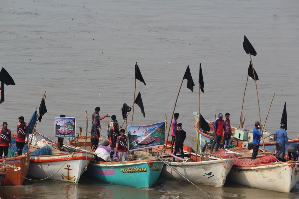 Protests by fishermen in Bharuch district
