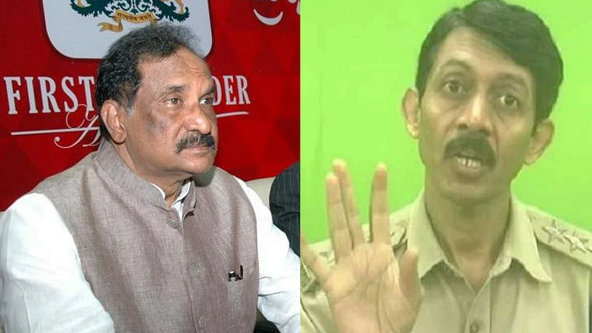 KJ George (L) was accused of harassment by K Ganapathy (R).