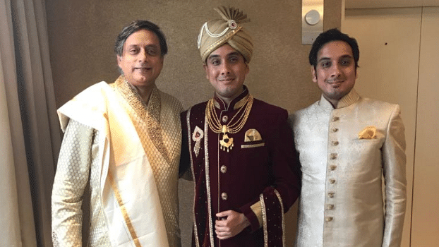 Shashi Tharoor with his sons Ishaan (centre) and Kanishk Tharoor.