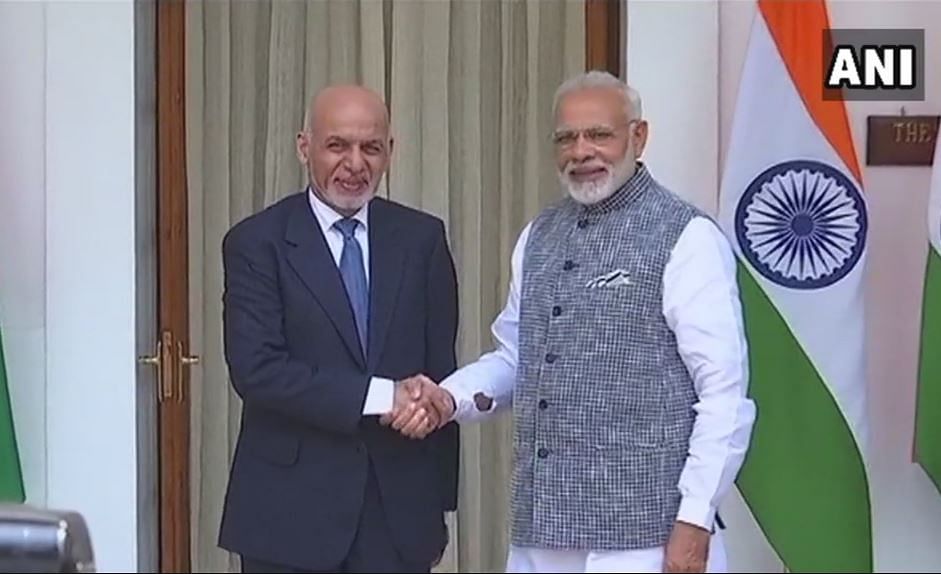 The Afghan president is in India on a one-day working visit at the invitation of the prime minister.