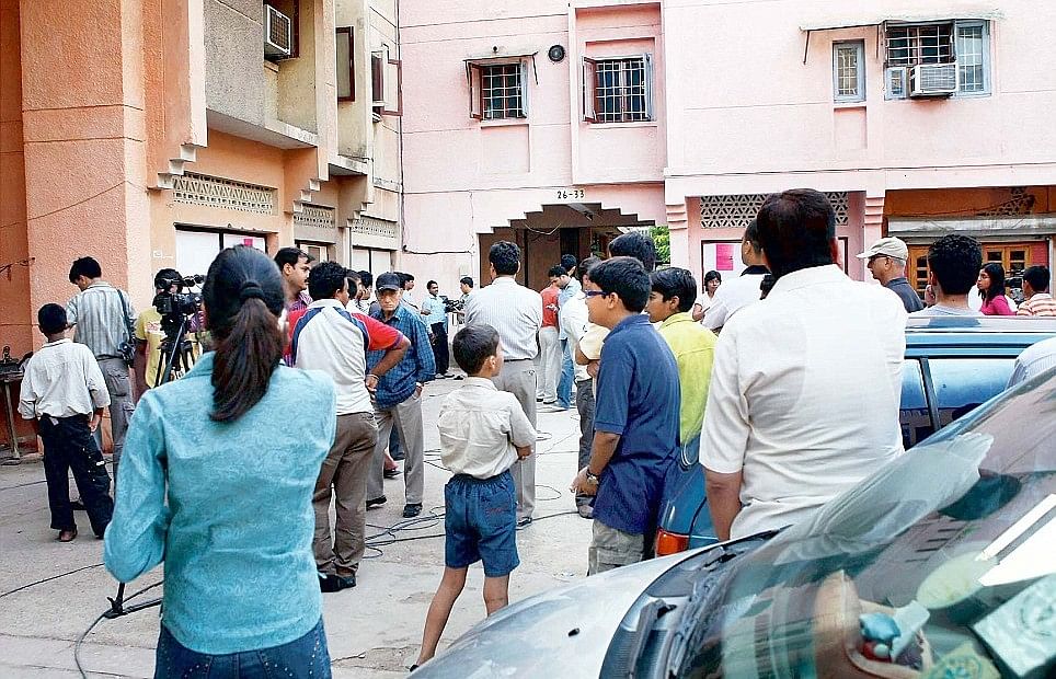 The murder case still remains a forbidden topic for this Noida neighbourhood.  