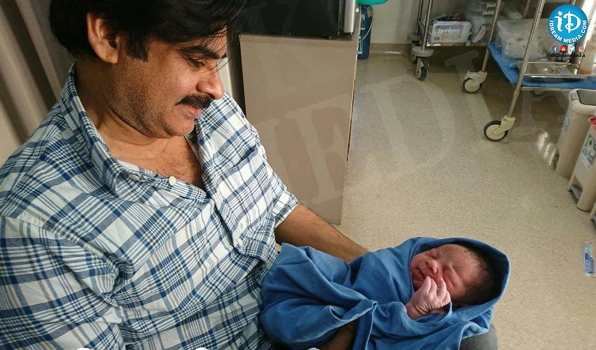 Pawan Kalyan with his newborn. 