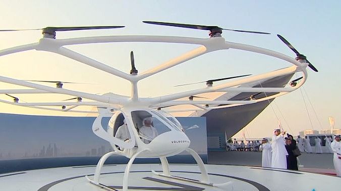 Volocopter on display in Dubai, UAE.&nbsp;