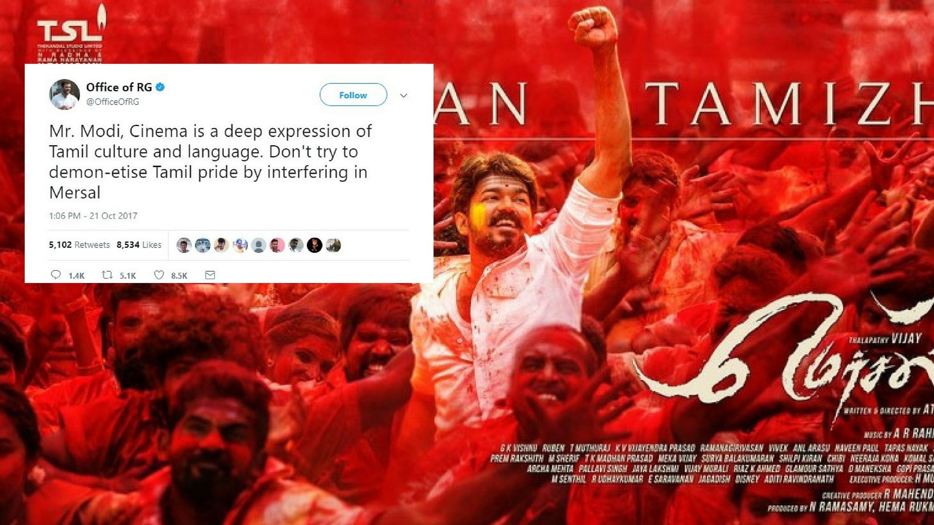 Congress attacks the BJP over the Mersal controversy