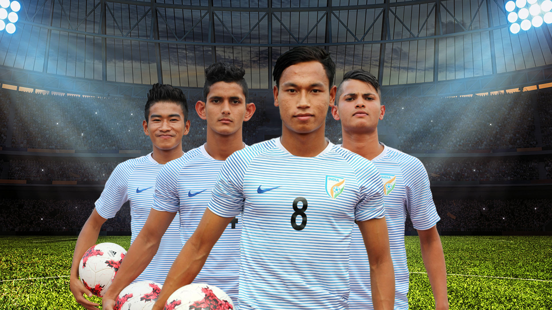 The Under-17 Indian football team.