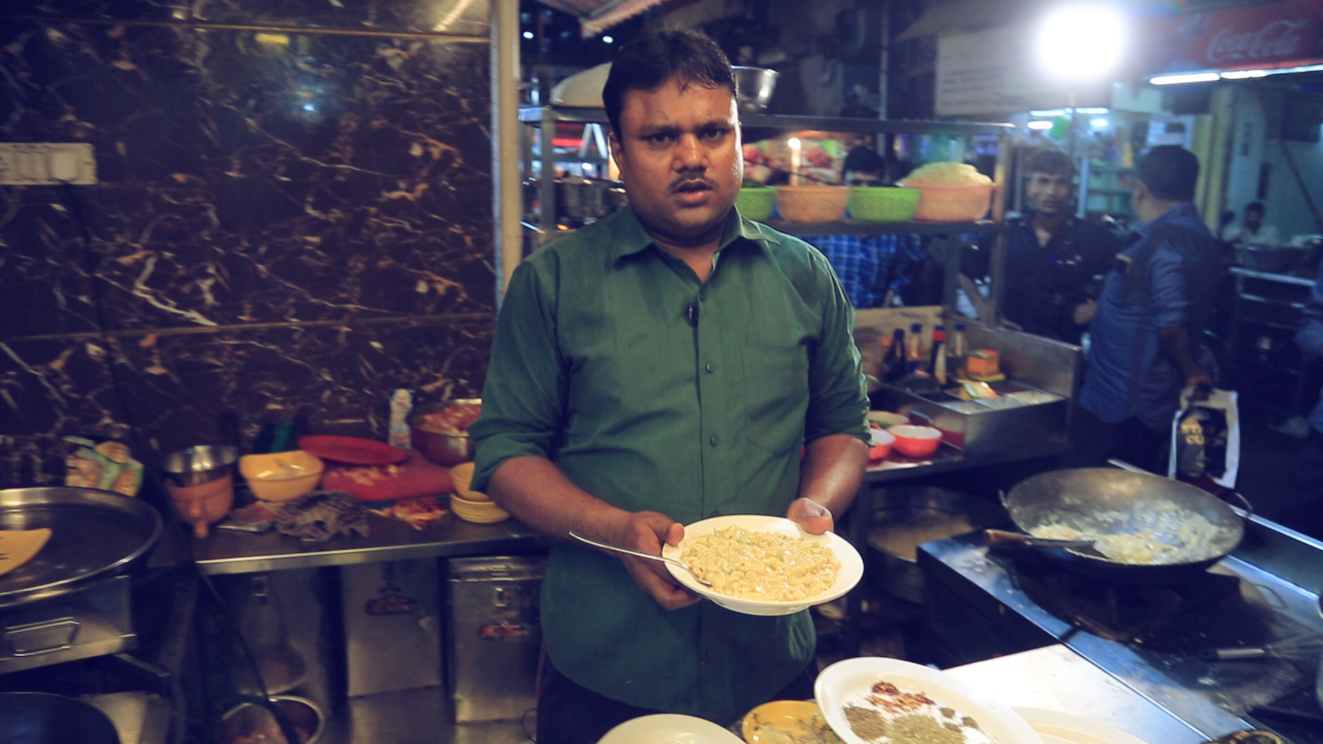 Yaqat Ali with his Italian Desi Pasta.&nbsp;