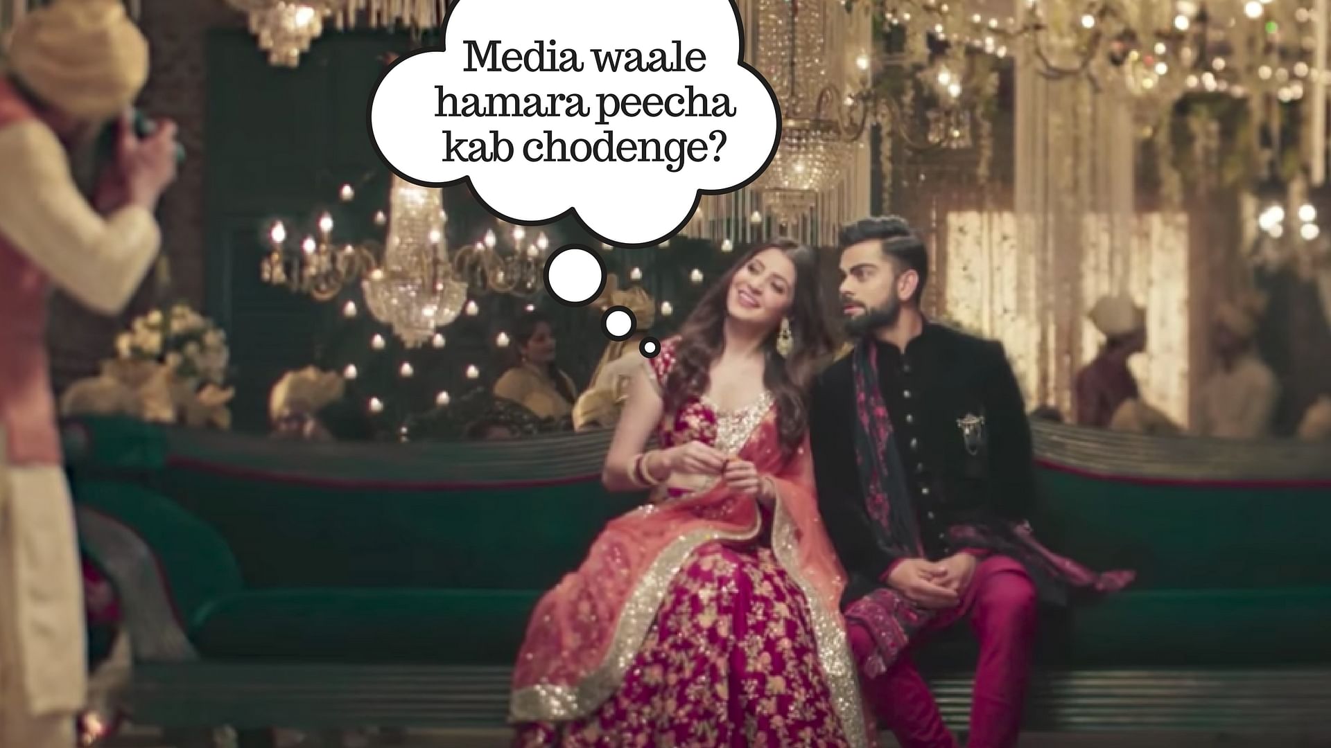 A still from the new ad featuring Anushka Sharma and Virat Kohli.