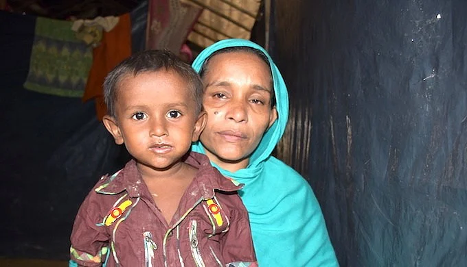 Rokeya Begum has fled to Bangladesh with her children from Bolirbazar in Maungdaw district of Rakhine state in Myanmar. She doesn’t know whether her husband is still alive.