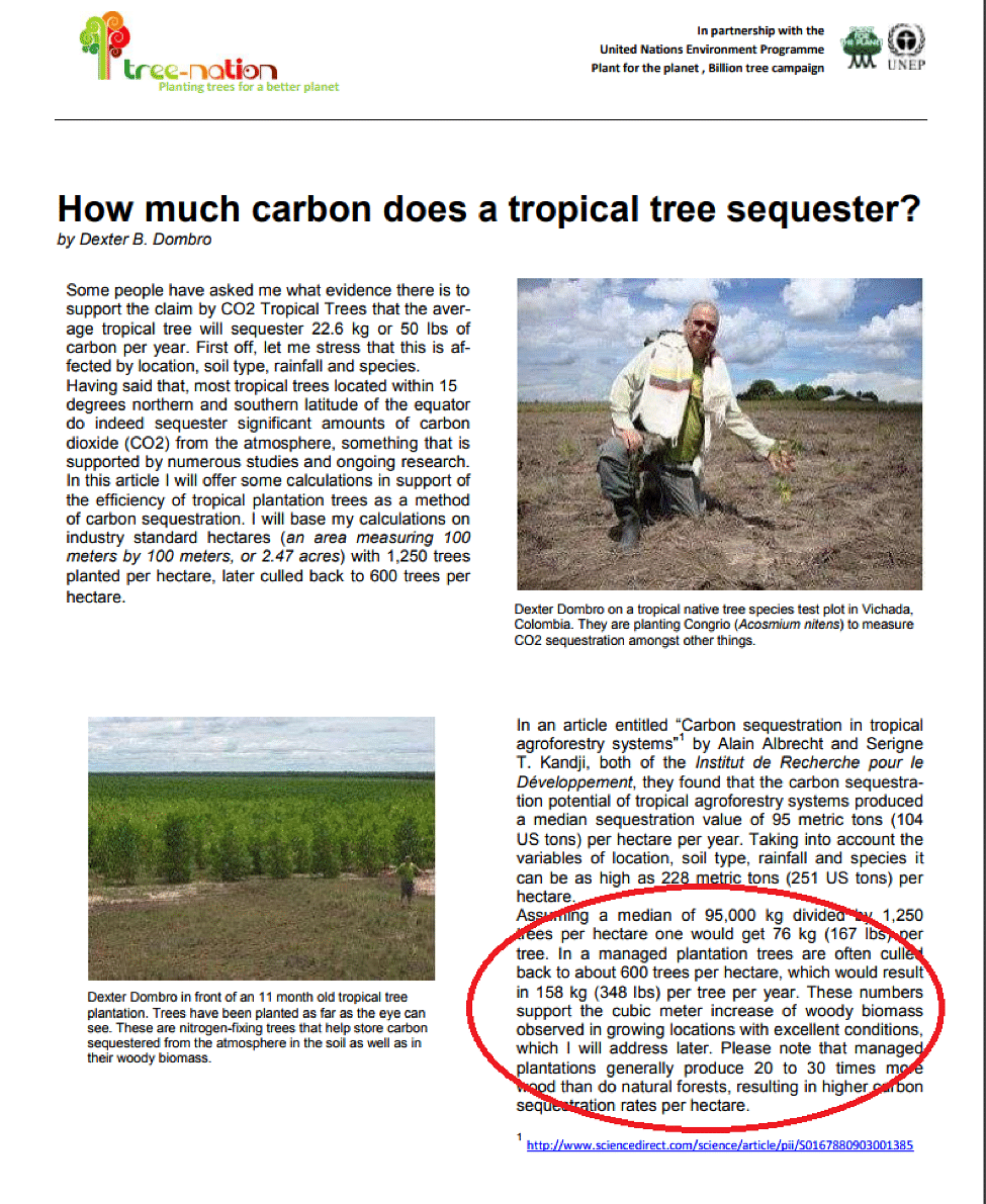 Sources And Calculations For The Number Of Trees Needed To Absorb Co2 Emissions