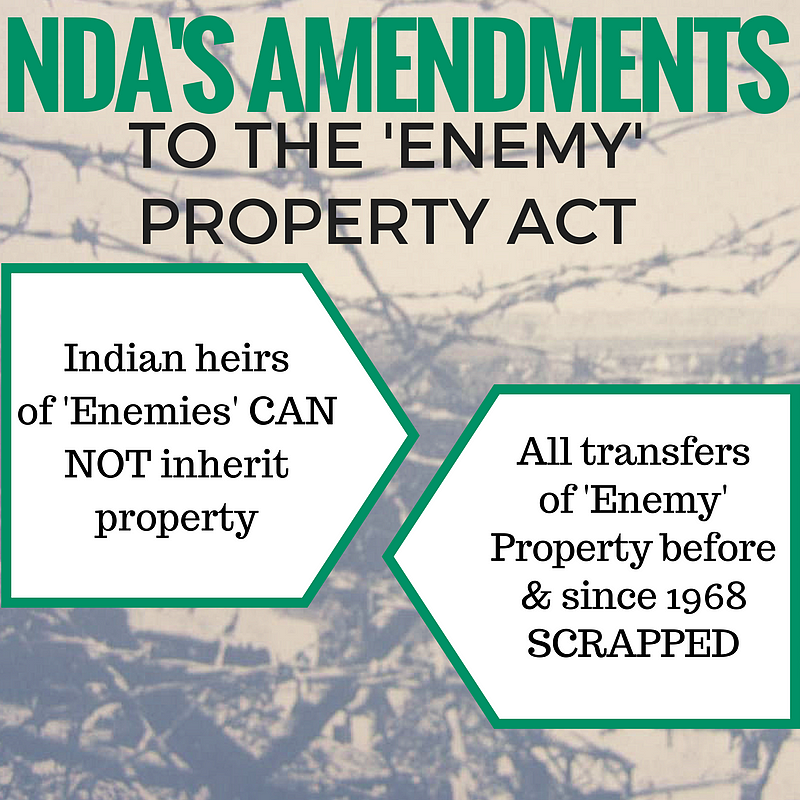 Details of the ordinance and the Enemy Property Act (Amendment & Validation) 2016.