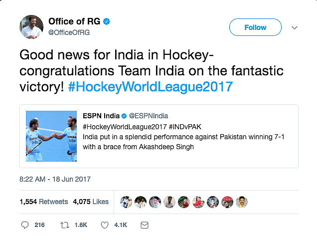 Dear Sachin, Must We Support Indian Hockey Only When We Beat Pak?