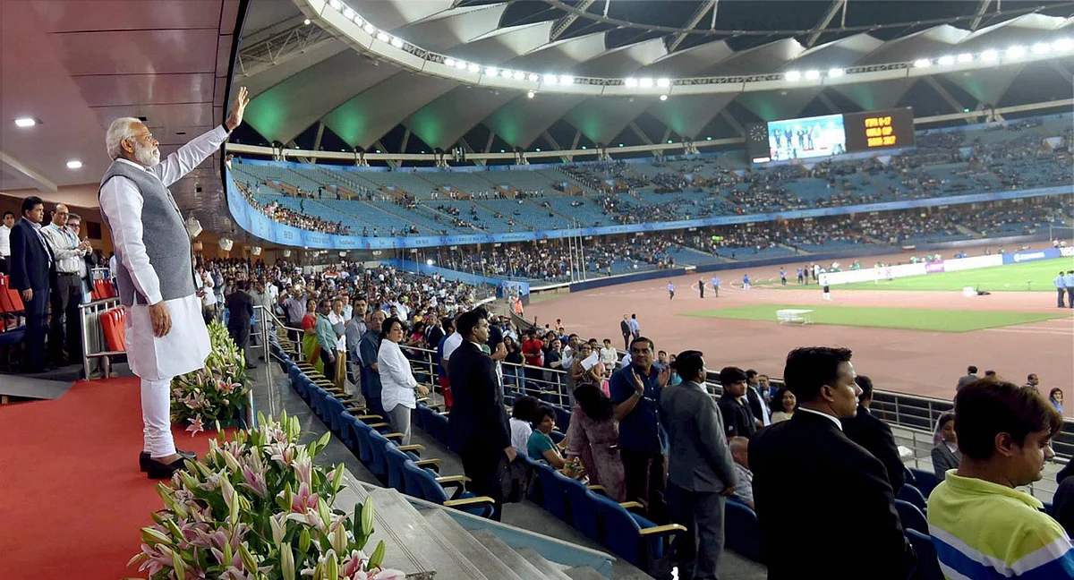In Pictures: PM Modi Graces Indian Football’s Historical Moment