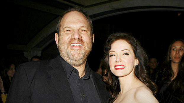 Harvey Weinstein with Rose McGowan at an event.&nbsp;