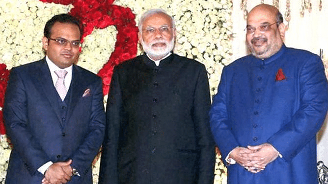 Amit Shah’s son Jay Shah with his father and Prime Minister Narendra Modi.
