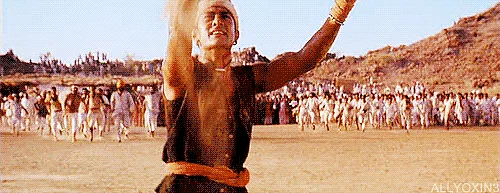 Taking back the <i>lagaan! </i>(GIF Courtesy: <a href="https://www.youtube.com/watch?v=ud7Zj0-qE90">YouTube/Lagaan</a>)