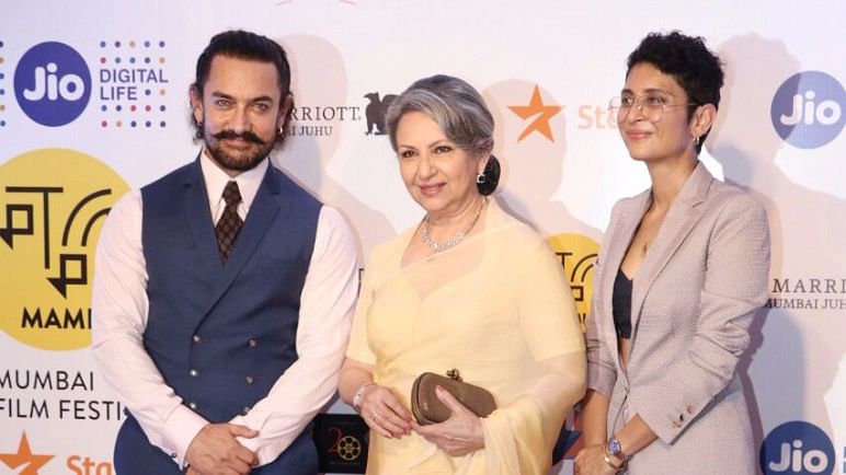 Aamir Khan, Sharmila Tagore and Kiran Rao at MAMI film festival.