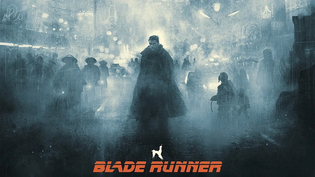 A poster of<i> Blade Runner</i>.