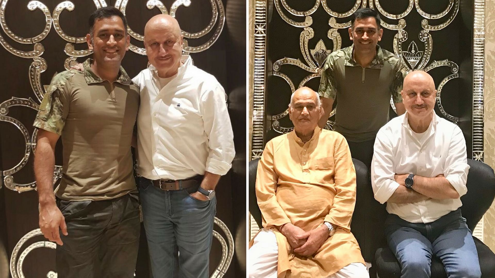 Anupam Kher with MS Dhoni’s Family