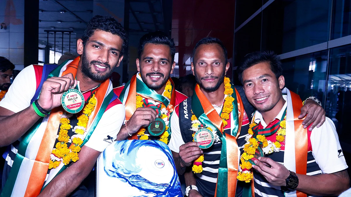 Indian hockey team return home after winning the 2017 Asia Cup. <i>(Photo: Hockey India)</i>