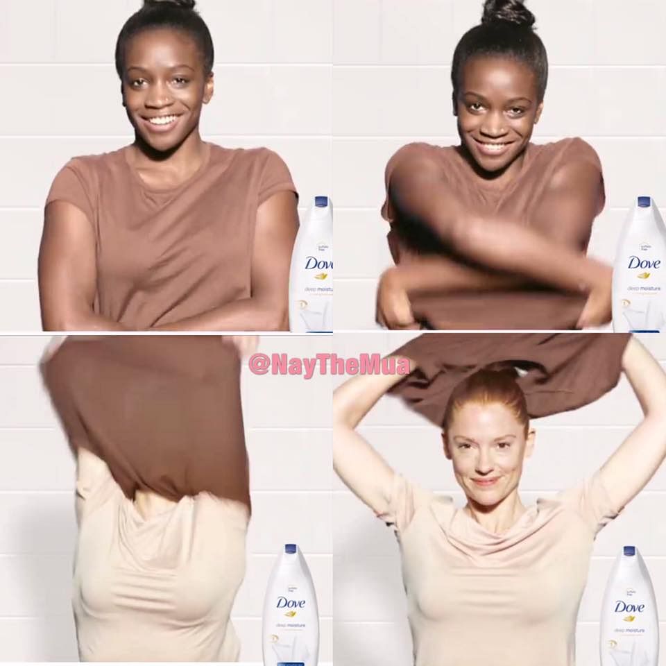 We dug out the video ad and it doesn’t necessarily show a dark skinned woman transforming into a white skinned one.