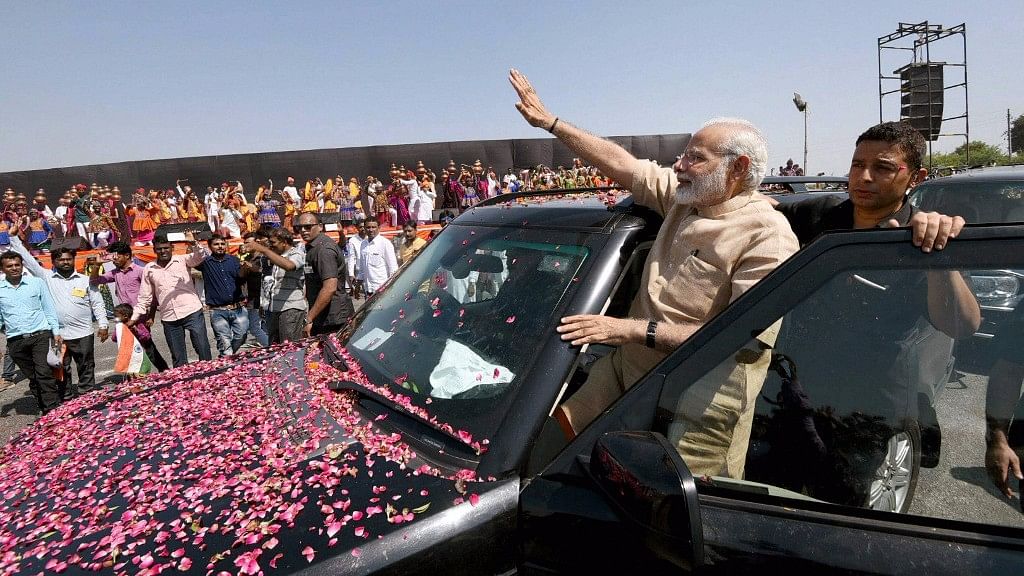 Prime Minister Narendra Modi in his hometown Vadnagar.