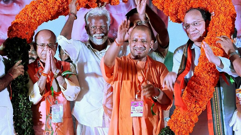 Yogi Adityanath joined the Jan Raksha Movement in Kerala on Wednesday
