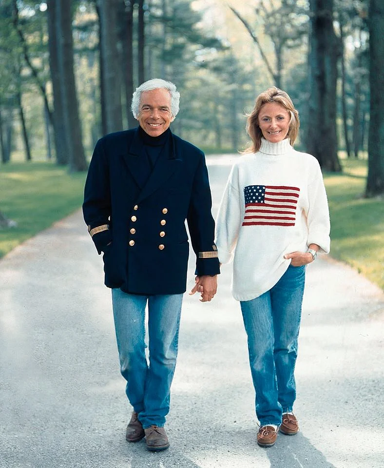 Ralph and Ricky Lauren in Bedford, NY, 1996, clicked by photographer Victor Skrebneski.