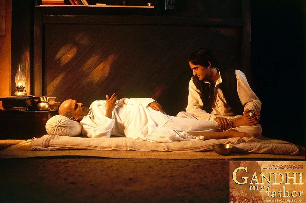 Darshan Jariwala and Akshaye Khanna in <i>Gandhi My Father.</i>