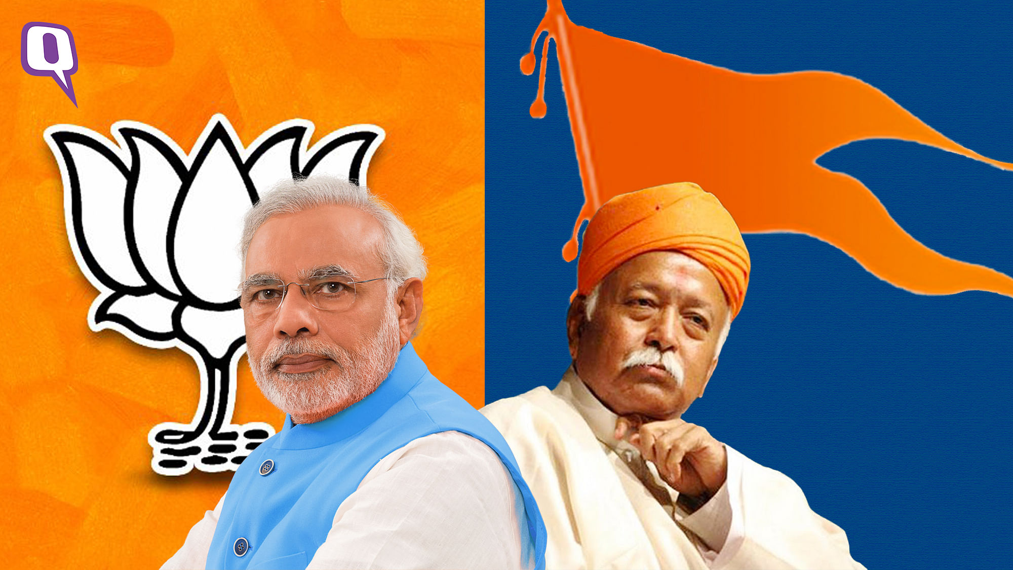 Prime Minister Narendra Modi and RSS chief Mohan Bhagwat.
