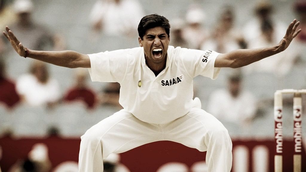 Jan 2003 picture of Ashish Nehra from India’s Tour of Australia.&nbsp;