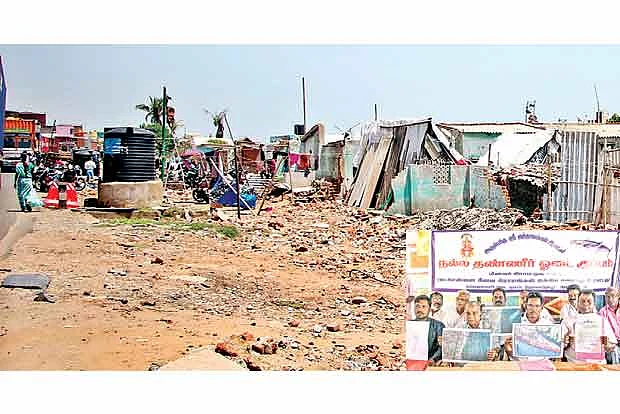 The residents were not against evacuation, but wanted construction work to begin on the land allotted to them by the government.