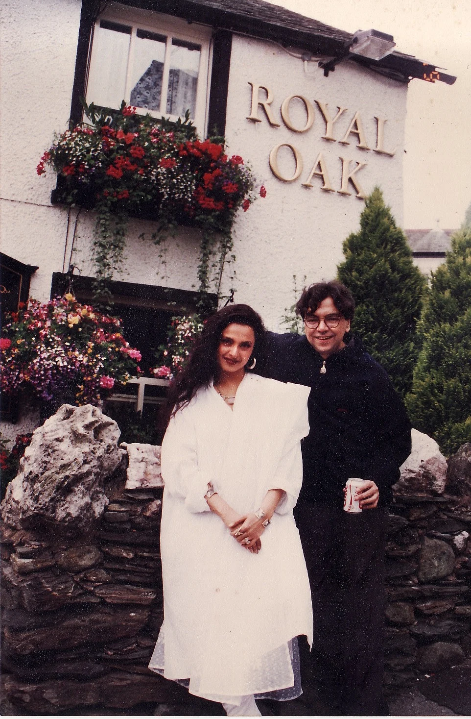 Rekha with the writer, Khalid Mohamed in UK’s Lake District.