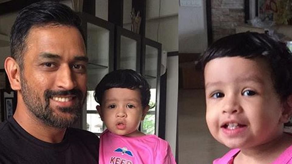 Anupam Kher meets MS Dhoni and his daughter Ziva in Ranchi.