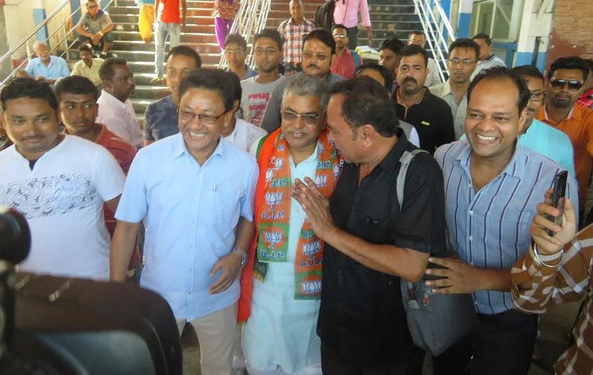 State BJP President Dilip Ghosh reaches Kalimpong on Wednesday.