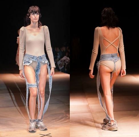 Show of hands if you can’t wait to don the thong jeans which will hit the stores next year. Not judging, seriously!